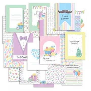 Набор карточек 7х10 см "Сладкое время", 20 шт (Mr.Painter)