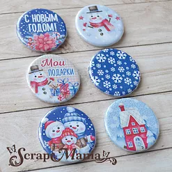 Набор фишек "Снеговички. С новым годом" (ScrapMania)