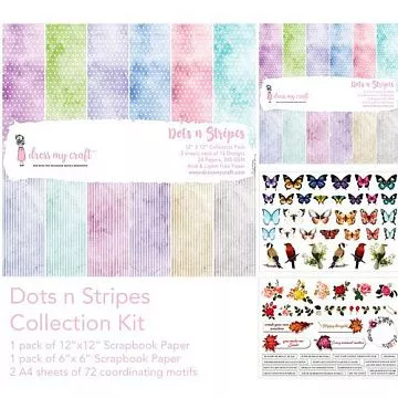 Набор для скрапбукинга "Dots & Stripes" (DressMyCraft)
