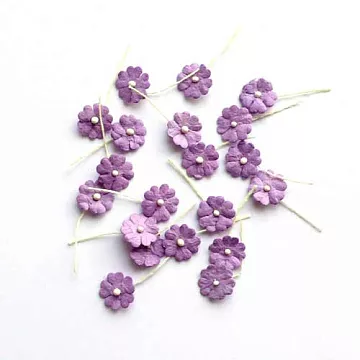 Набор мини-цветочков "Сиреневые", 20 шт (Craft)