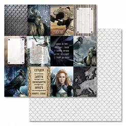 Набор бумаги 30,5х30,5 см "Викинги", 12 листов (ScrapMania)