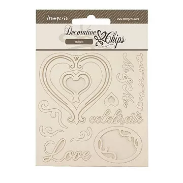 Чипборд "Timeless. Hearts", 14х14 см (Stamperia) Чипборд "Timeless. Hearts", 14х14 см (Stamperia)