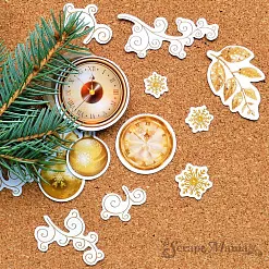 Набор высечек из бумаги "Фономикс. Новогодний. День", 39 шт (ScrapMania)