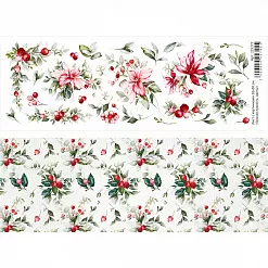 Лист с картинками 10х30 см "Зимняя прелесть. Цветы" (ScrapMania)