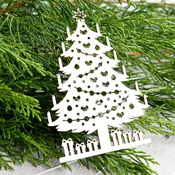 Чипборд "Елка с подарками", 6,5х9,1 см (LeoMammy)