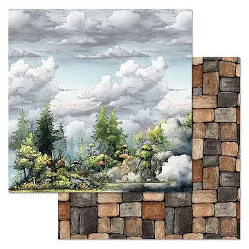 Бумага "Лукоморье. Там леший бродит" (ScrapMania)