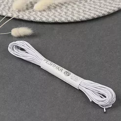 Шнур-резинка "Белая", диаметр 1 мм, длина 10 м