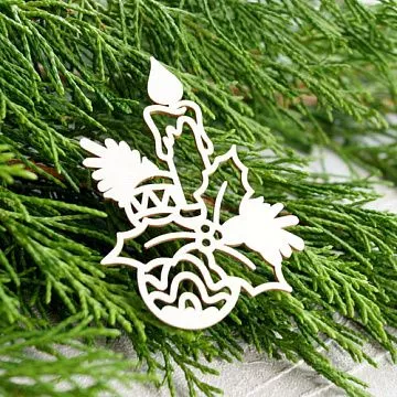 Чипборд "Новогодний элемент", 4,2х6,1 см (LeoMammy)