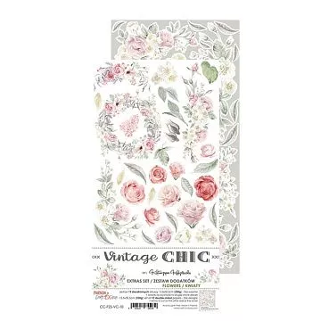 Набор бумаги 30х15 см "Vintage chic. Для вырезания. Цветы", 12 листов (CraftO'clock)