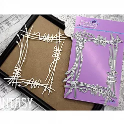 Нож для вырубки "Рамка прямоугольная. Прутиковый веночек" (Fantasy) Нож для вырубки "Рамка прямоугольная. Прутиковый веночек" (Fantasy)