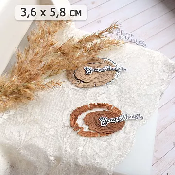 Нож "Пляж. Спил овальный", 3,6х5,8 см (ScrapMania)