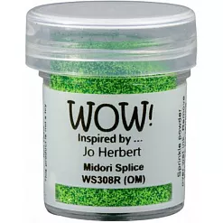 Пудра для эмбоссинга с глиттером "Midori Splice. Зеленый ликер" (WOW)