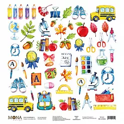 Бумага "School. Картинки" (MonaDesign)