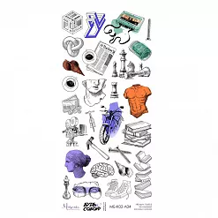 Бумага 15х30 см "Будь собой! Картинки для вырезания 04" (Muscari) Бумага 15х30 см "Будь собой! Картинки для вырезания 04" (Muscari)