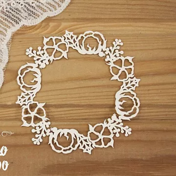 Чипборд "Рамка из хлопка 2" (Просто небо)