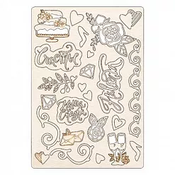 Набор украшений из чипборда "Свадьба" (Mr.Painter)