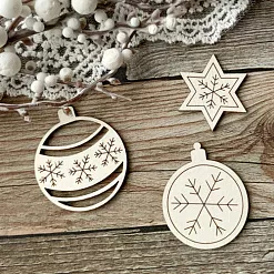 Чипборд "Новогодние игрушки", 3,6 см (LeoMammy) Чипборд "Новогодние игрушки", 3,6 см (LeoMammy)