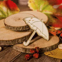 Чипборд "Наслаждаемся дождём", 4,5х4,5 см (WoodHome)