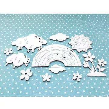 Набор украшений из чипборда "Летний день" (Рукоделушка)