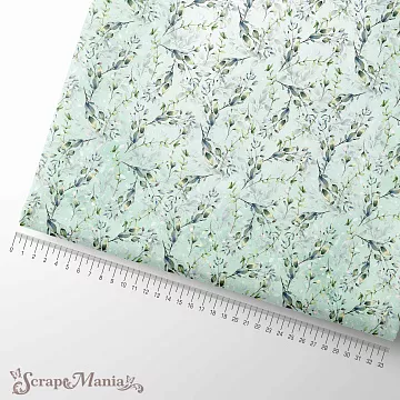 Отрез ткани 75х50 см "Весенний этюд. Зелень" (ScrapMania)
