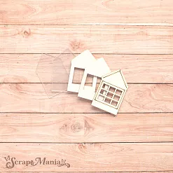 Чипборд "Имбирное Рождество. Шейкер. Дом с одним окном. Мини" (ScrapMania) Чипборд "Имбирное Рождество. Шейкер. Дом с одним окном. Мини" (ScrapMania)