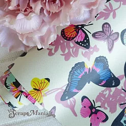 Отрез экокожи 30х69 см "Разноцветные бабочки на желтом" (Pty Китай) Отрез экокожи 30х69 см "Разноцветные бабочки на желтом" (Pty Китай)