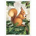 Тканевая карточка "Новогодний лес. Белочка" (ScrapMania)