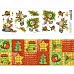 Лист с картинками 10х30 см "Новогодние оленята" (ScrapMania)