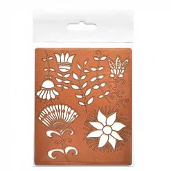 Набор бумажных высечек "Цветочные мотивы", цвет медный (Chipboards) Набор бумажных высечек "Цветочные мотивы", цвет медный (Chipboards)