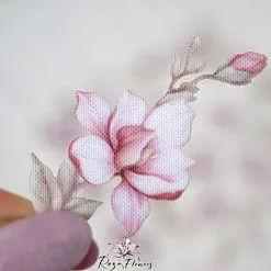 Набор высечек из ткани "В краю магнолий", 21 шт (RozeFlowers)