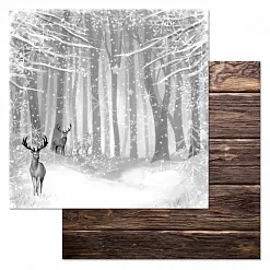 Набор бумаги 15х15 см "Сканди Новый Год", 12 листов (ScrapMania)