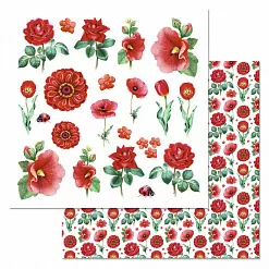 Набор бумаги 20х20 см для вырезания и вдохновения "Ботаника", 6 листов (ScrapMania)