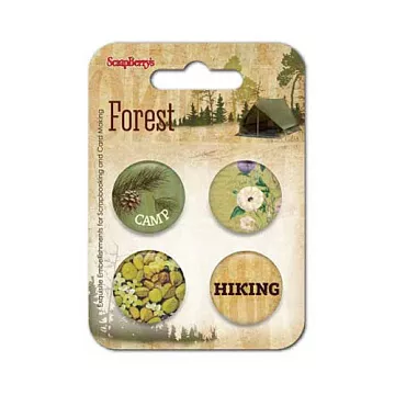 Набор фишек "В лесу. Шишка" на английском (ScrapBerry's)