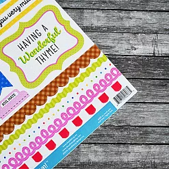 Набор бумаги 30х30 см с наклейками "So much pun", 11 листов (Doodlebug)