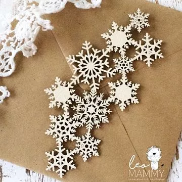 Чипборд "Фон. Снежинки", 5,1х11 см (LeoMammy)