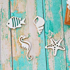Набор украшений из чипборда "Морские животные" (ScrapКрым)