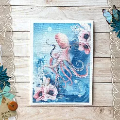 Тканевая карточка "Море, я скучала. Осьминог" (ScrapMania)