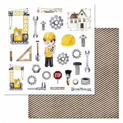 Набор бумаги 20х20 см для вырезания и вдохновения "Профессии", 6 листов (ScrapMania)