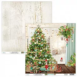 Набор бумаги 15х15 см "Merry & Bright", 24 листа (Mintay)