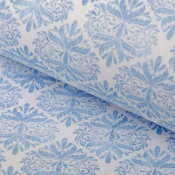 Отрез ткани 48х50 см "Цветущие сады. Винтажно-голубой дамаск на бежевом" (Артмикс)