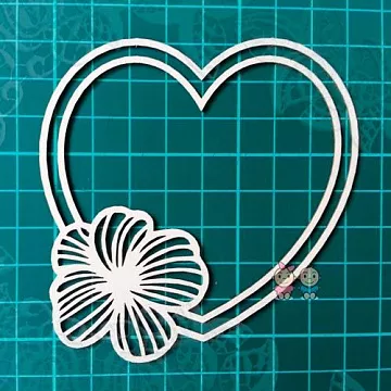 Украшение из чипборда "Рамка. Сердце с виолой" (Scrapiki)
