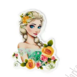 Акриловое украшение "Мультик. Эльза в зеленом", 2,7х3,5 см