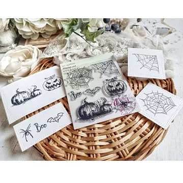 Штамп "В паутине страха", 5х4,6 см (AgiArt)