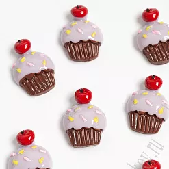 Акриловое украшение "Капкейк светло-фиолетовый", 2,3х1,7 см, 1 шт