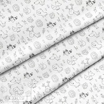 Отрез ткани 39х50 см "Друзья" (Cotton)