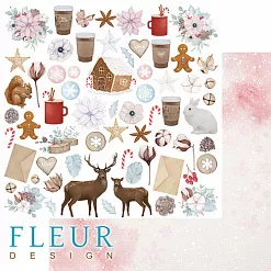 Бумага "Снежная акварель. Морозная акварель" (Fleur-design) Бумага "Снежная акварель. Морозная акварель" (Fleur-design)