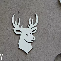 Украшение из чипборда "Голова лося 1203" (Fantasy)