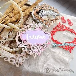 Нож "Рамка с завитками", 6,3х7,8 см (ScrapMania) Нож "Рамка с завитками", 6,3х7,8 см (ScrapMania)