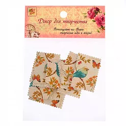 Набор деревянных пуговиц "Птичка на ветке" (АртУзор) Набор деревянных пуговиц "Птичка на ветке" (АртУзор)