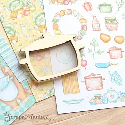 Чипборд "Усатый поваренок. Шейкер. Кастрюля. Маленькая" (ScrapMania)